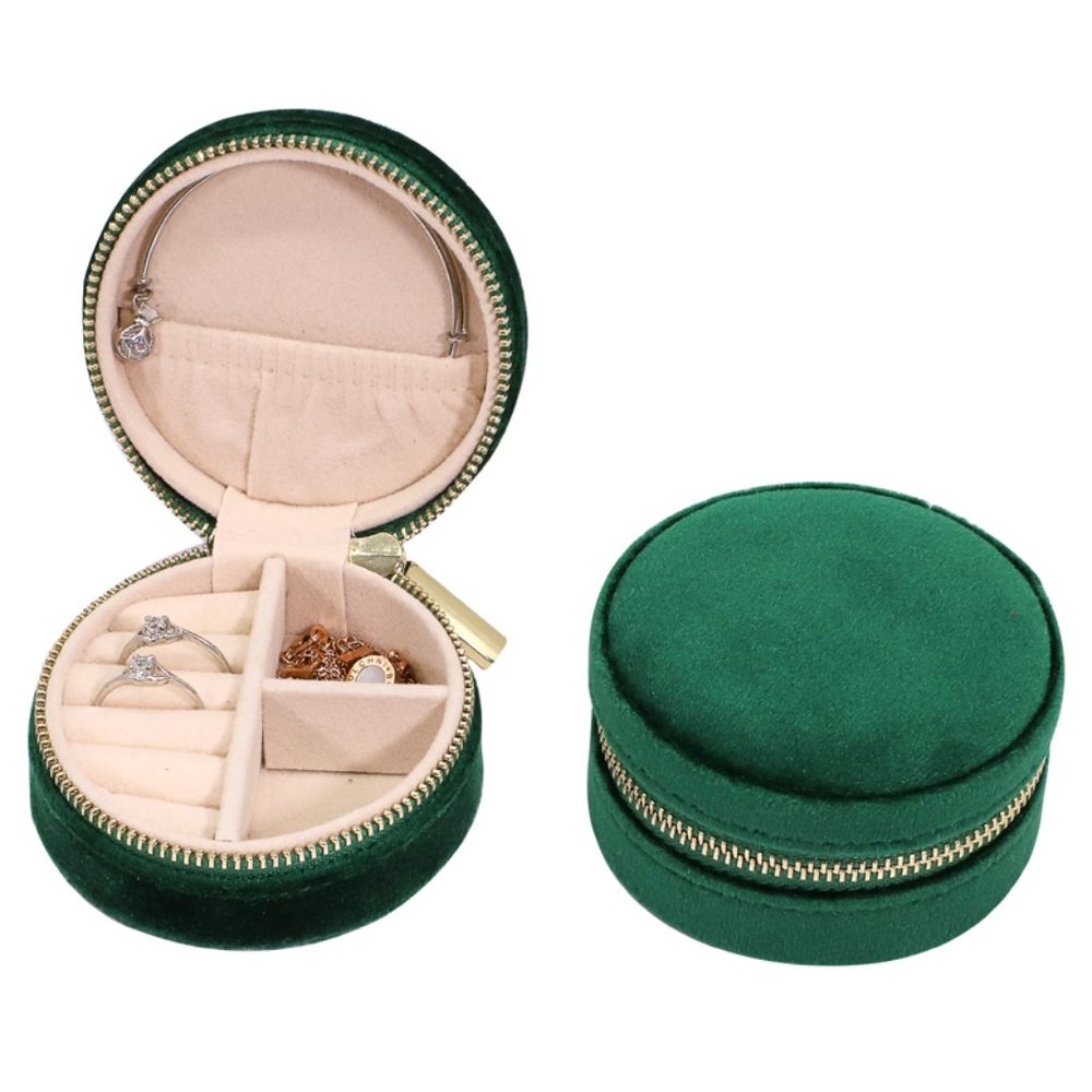 NWT Round Jewellery Box // Emerald Green